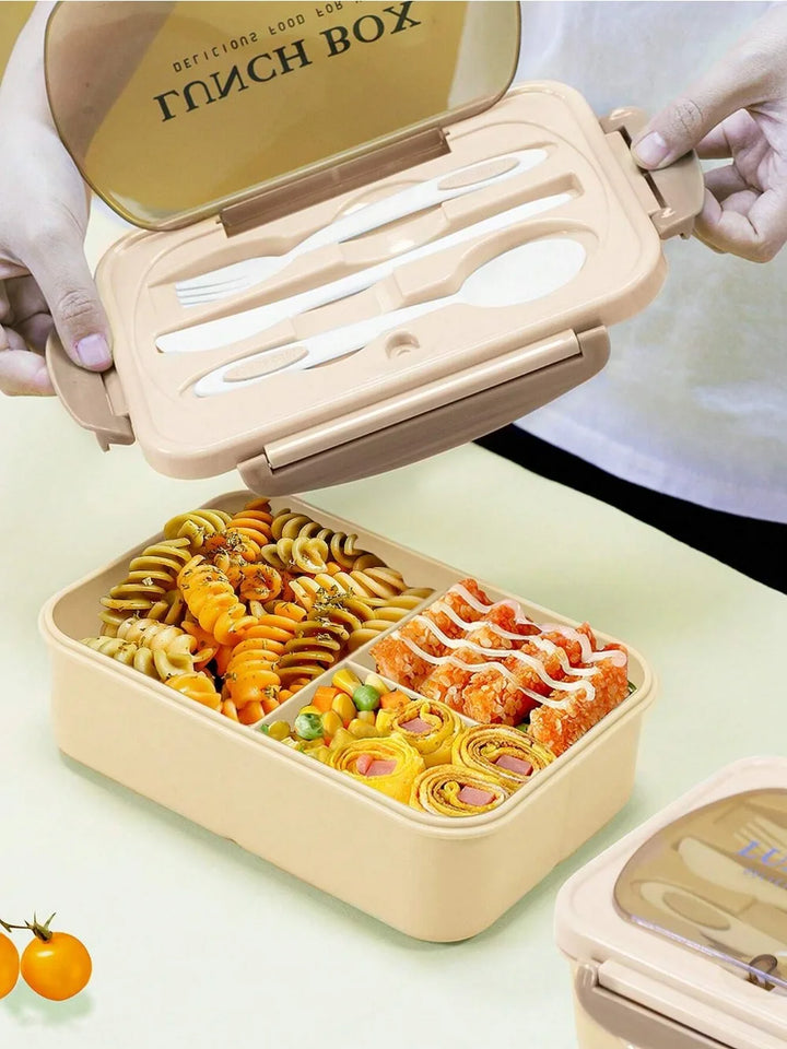 MealMate | Bento Lunch Box with Utensils | 4 Compartments &amp; Leak-Proof Design