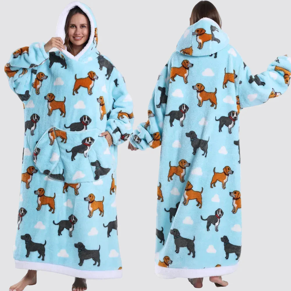 Blanket Hoodie Oversized Wearable Hooded Blanket Adult