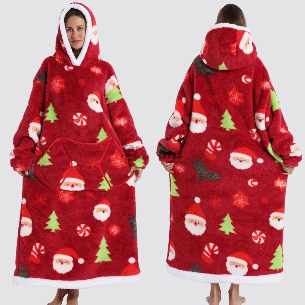 Blanket Hoodie Oversized Wearable Hooded Blanket Adult