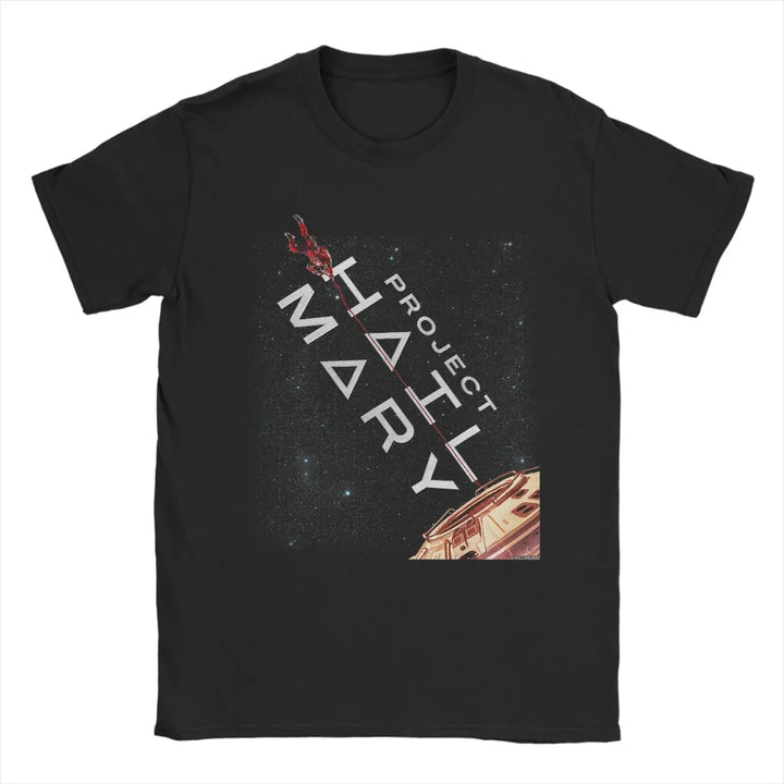 T Shirt Graphic Funny Space Design Project Rocky Casual Tee