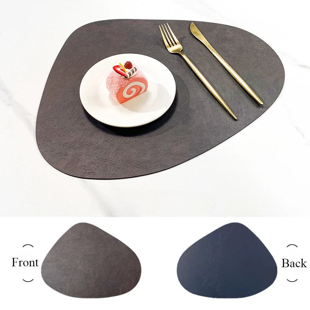 NordicDrop | Double-Sided Faux Leather Placemats | Non-Slip &amp; Heat Resistant