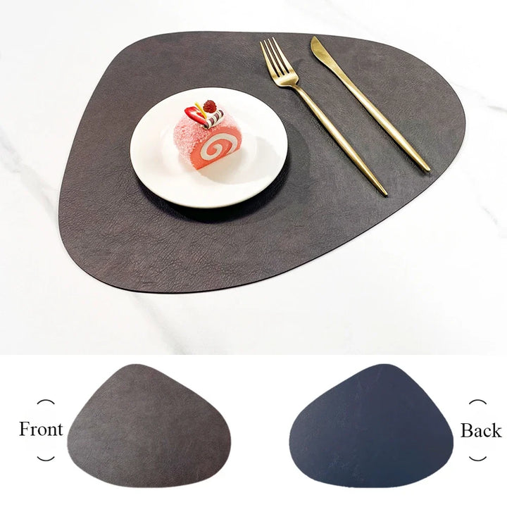 NordicDrop | Double-Sided Faux Leather Placemats | Non-Slip &amp; Heat Resistant