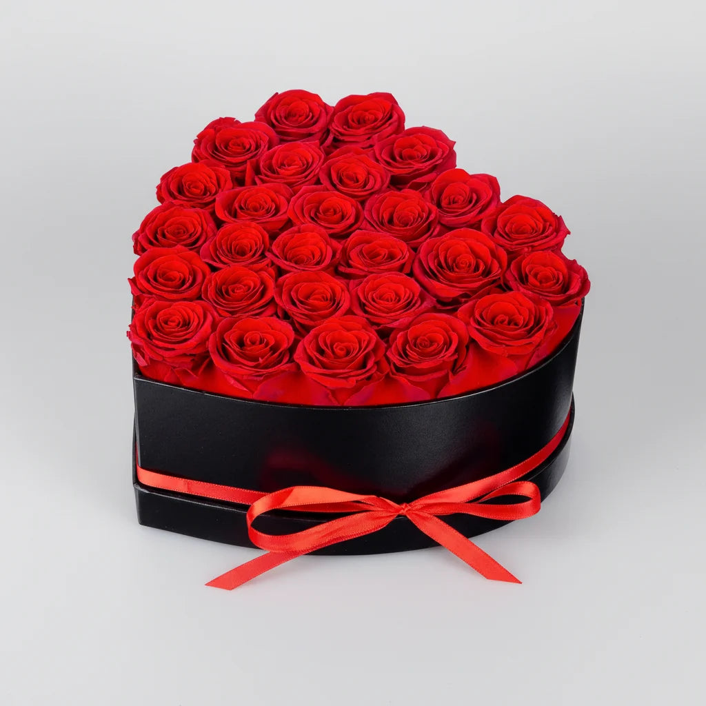 Mothers Day Rose Box Artificial Flower Heart Gift Her Decor