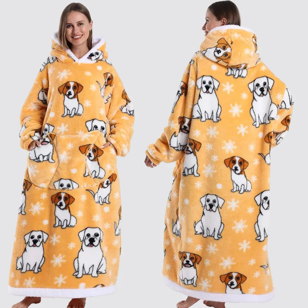 Blanket Hoodie Oversized Wearable Hooded Blanket Adult