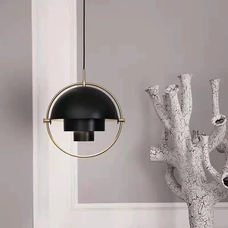 Modern Nordic Pendant Light | Sculptural Metal Suspension Lamp