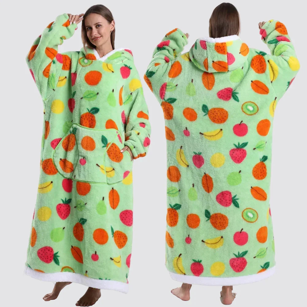 Blanket Hoodie Oversized Wearable Hooded Blanket Adult