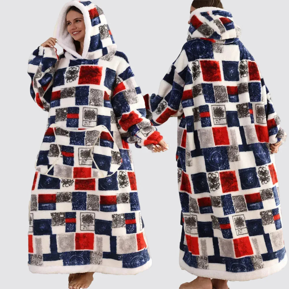 Blanket Hoodie Oversized Wearable Hooded Blanket Adult