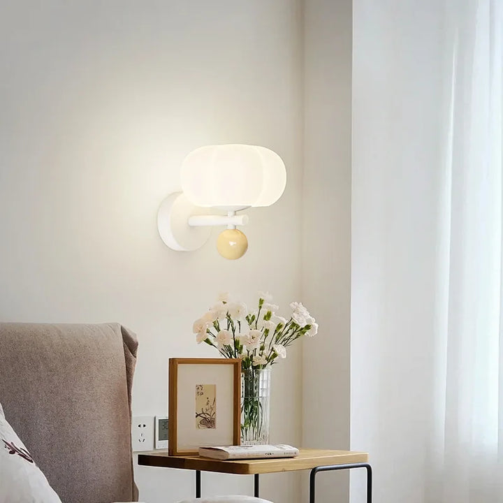 Nordic Pumpkin Wall Lamp | Modern Glass &amp; Metal Sconce