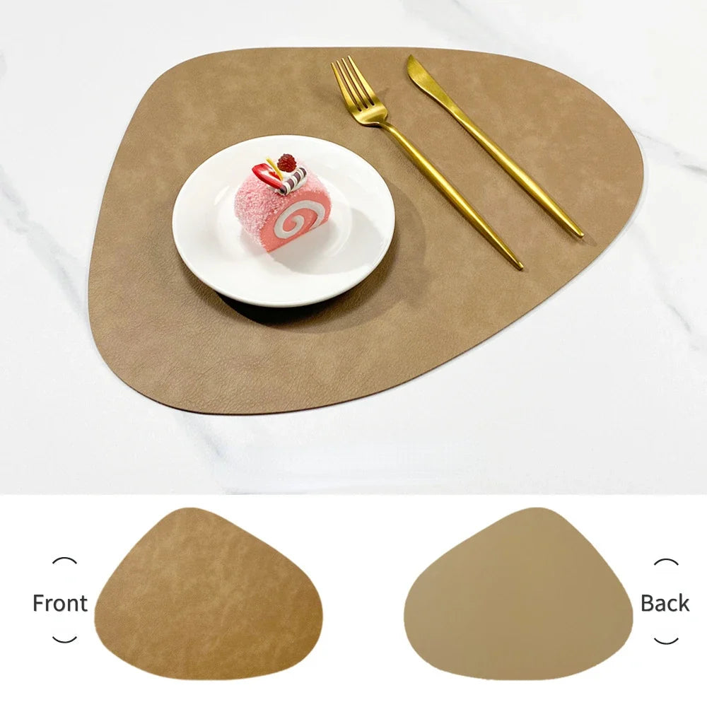 NordicDrop | Double-Sided Faux Leather Placemats | Non-Slip &amp; Heat Resistant