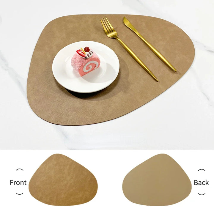 NordicDrop | Double-Sided Faux Leather Placemats | Non-Slip &amp; Heat Resistant