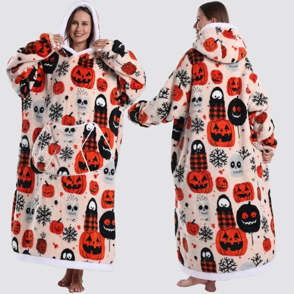 Blanket Hoodie Oversized Wearable Hooded Blanket Adult