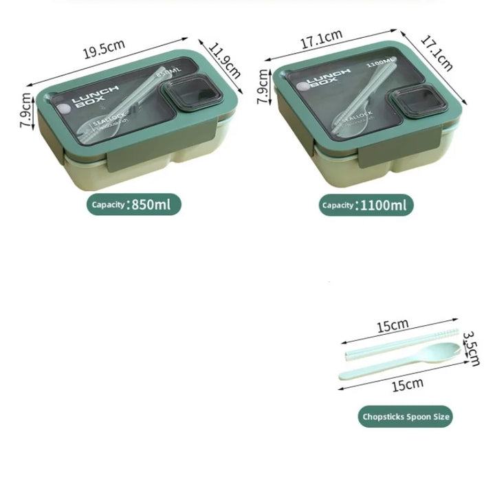 BentoGo Lunch Box | Portable Leak-Proof Bento with Cutlery – Microwave &amp; Dishwasher Safe