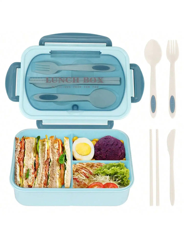 MealMate | Bento Lunch Box with Utensils | 4 Compartments &amp; Leak-Proof Design