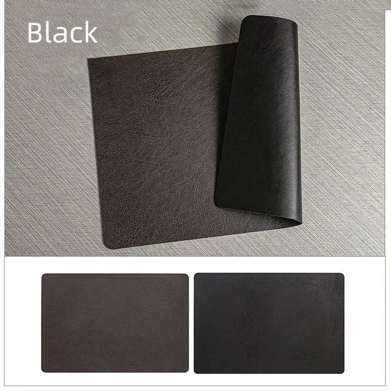 DuoMat | Double-Sided Faux Leather Placemats | Heat Resistant &amp; Waterproof