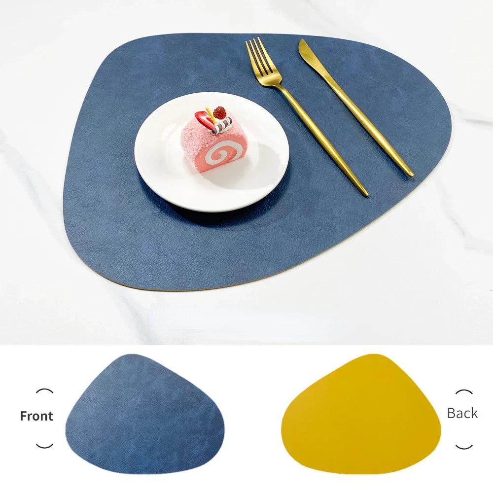 NordicDrop | Double-Sided Faux Leather Placemats | Non-Slip &amp; Heat Resistant