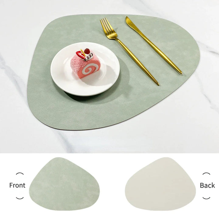 NordicDrop | Double-Sided Faux Leather Placemats | Non-Slip &amp; Heat Resistant
