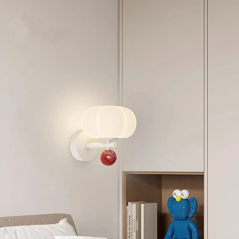 Nordic Pumpkin Wall Lamp | Modern Glass &amp; Metal Sconce