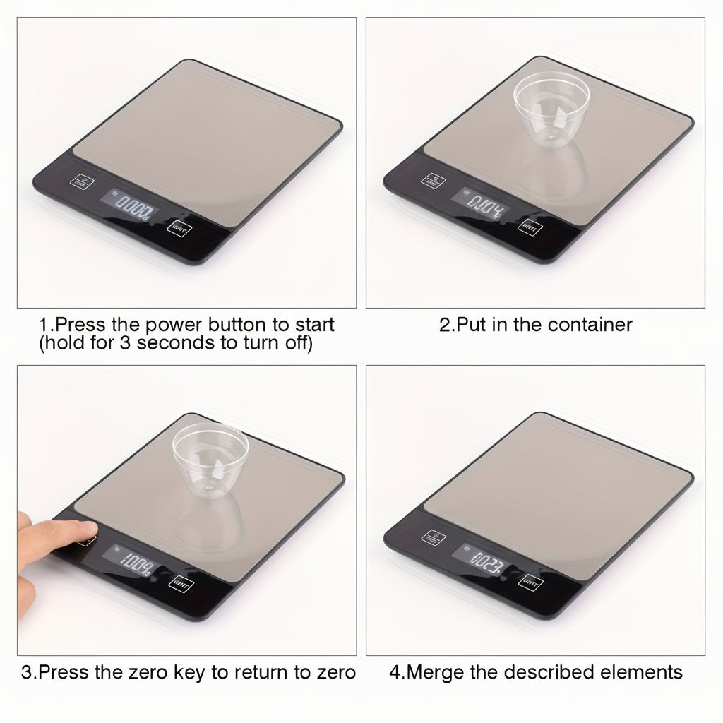Kitchen Scale Digital Stainless Steel 22lb Food Measuring Scale