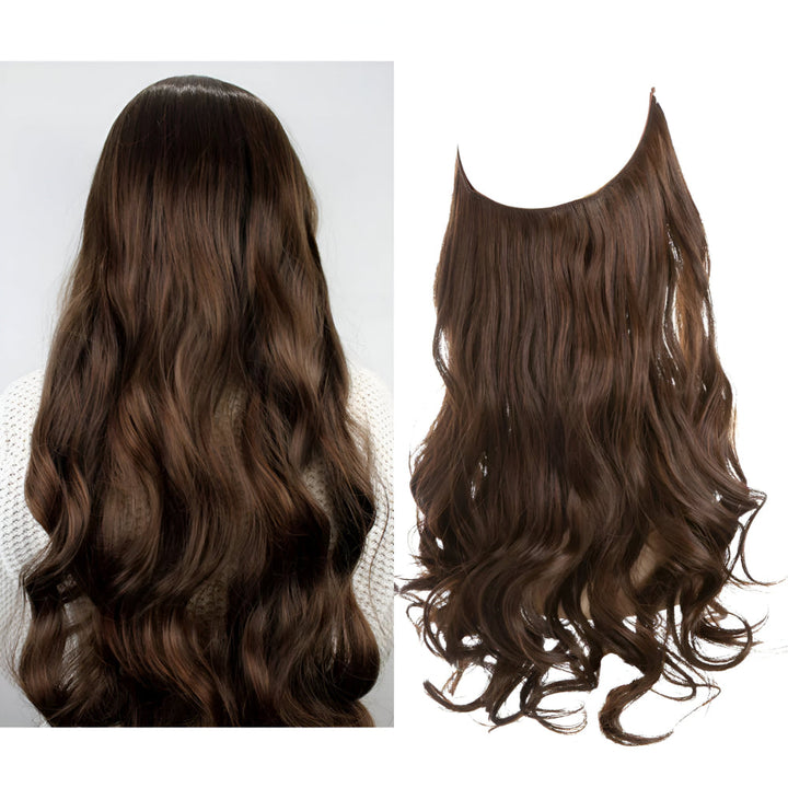 Hair Extensions Natural Wavy Human Hair Clip-In Long Volume Set