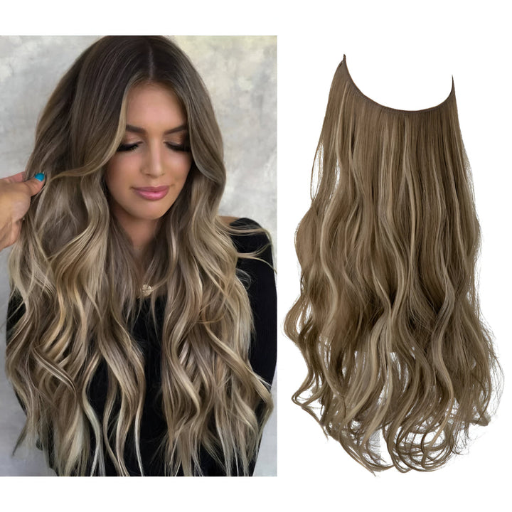 Hair Extensions Natural Wavy Human Hair Clip-In Long Volume Set