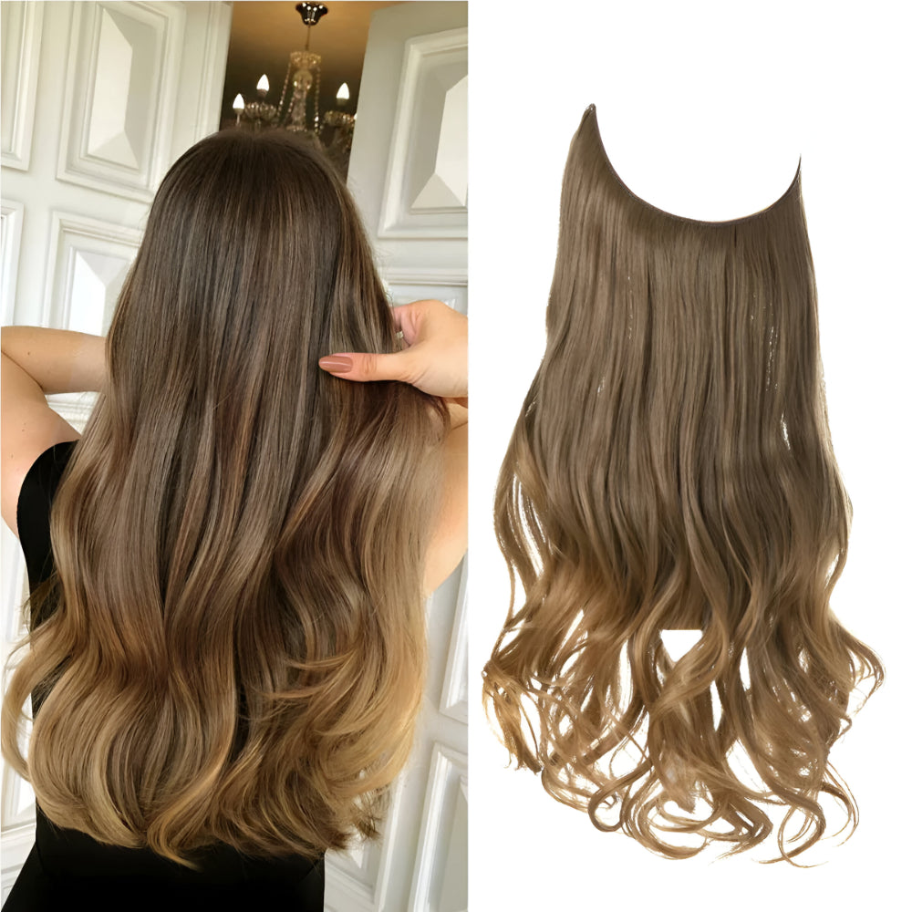 Hair Extensions Natural Wavy Human Hair Clip-In Long Volume Set