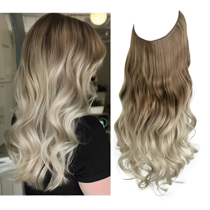 Hair Extensions Natural Wavy Human Hair Clip-In Long Volume Set