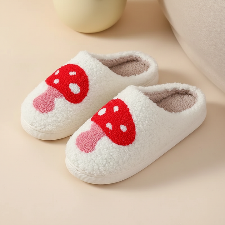 Slippers Womens Cozy Heart Print Memory Foam House Shoes