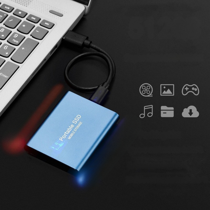 SSD Portable External Drive 512GB Fast Compact USB C Storage