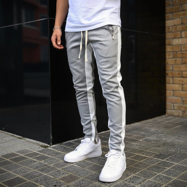 Joggers Men Slim Fit Side Stripe Athletic SweatTrousers