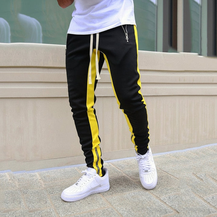 Joggers Men Slim Fit Side Stripe Athletic SweatTrousers