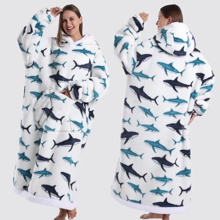 Blanket Hoodie Oversized Wearable Hooded Blanket Adult