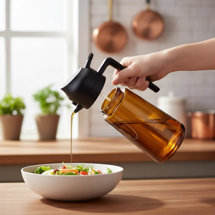 Oil Dispenser Bottle Glass Olive Oil Sprayer Cooking