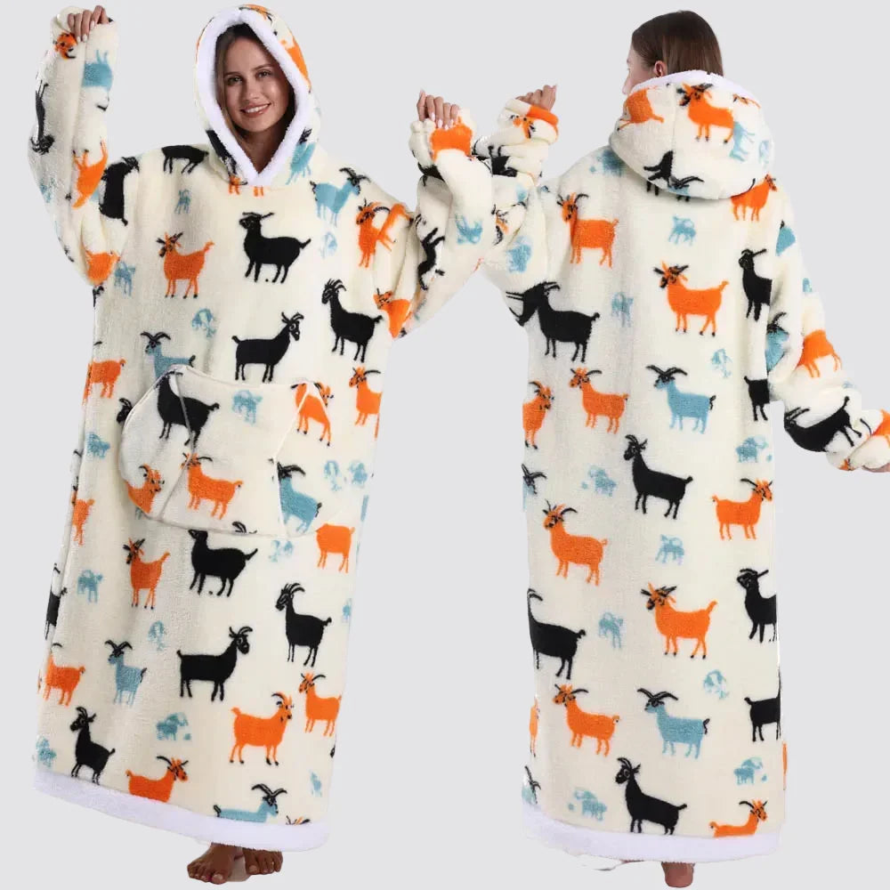 Blanket Hoodie Oversized Wearable Hooded Blanket Adult