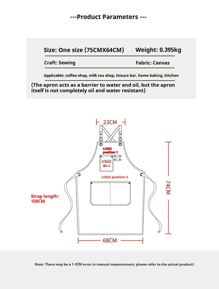 ProWear | Canvas Kitchen Apron | Unisex Chef &amp; Workwear