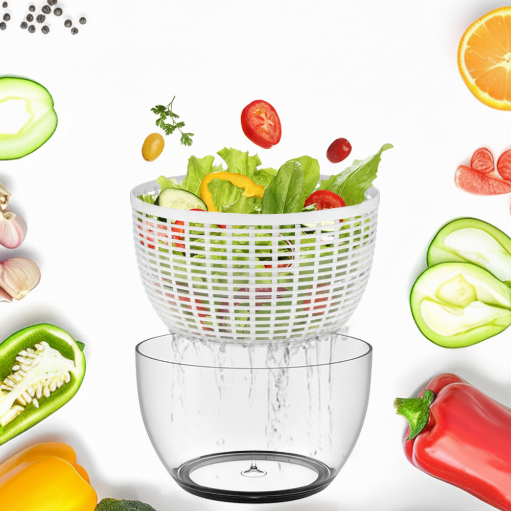Salad Spinner Manual Pump Vegetable Dryer Bowl