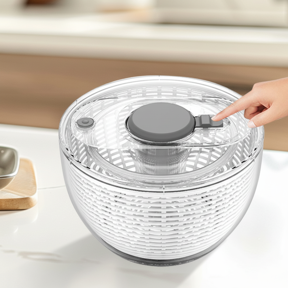 Salad Spinner Manual Pump Vegetable Dryer Bowl