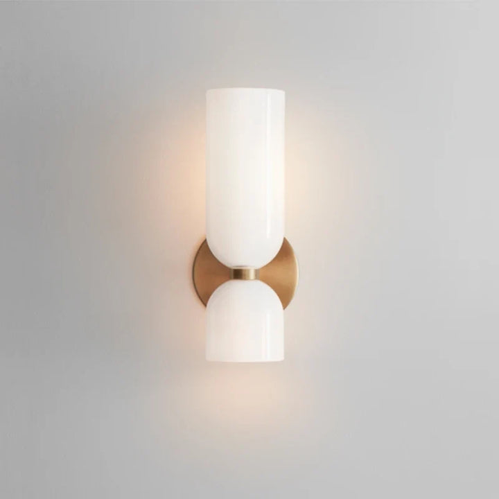 Nordic Glass Wall Lamp | Smoked Tube Design