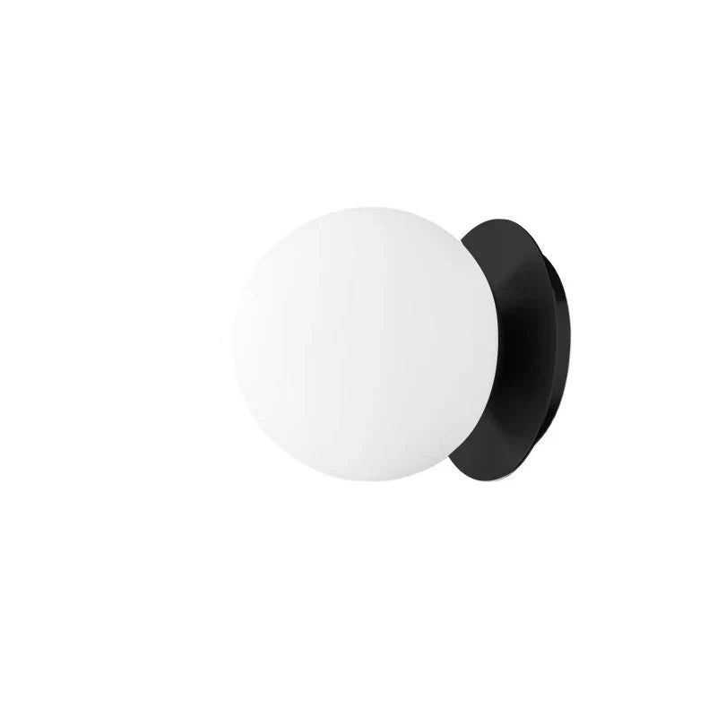 Nordic Globe Glass Wall Lamp | Minimalist Modern Bathroom &amp; Bedroom Light