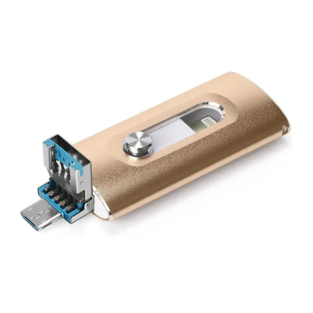 External Hard Drive Portable SSD 4 in 1 USB 3.0 OTG Flash Drive