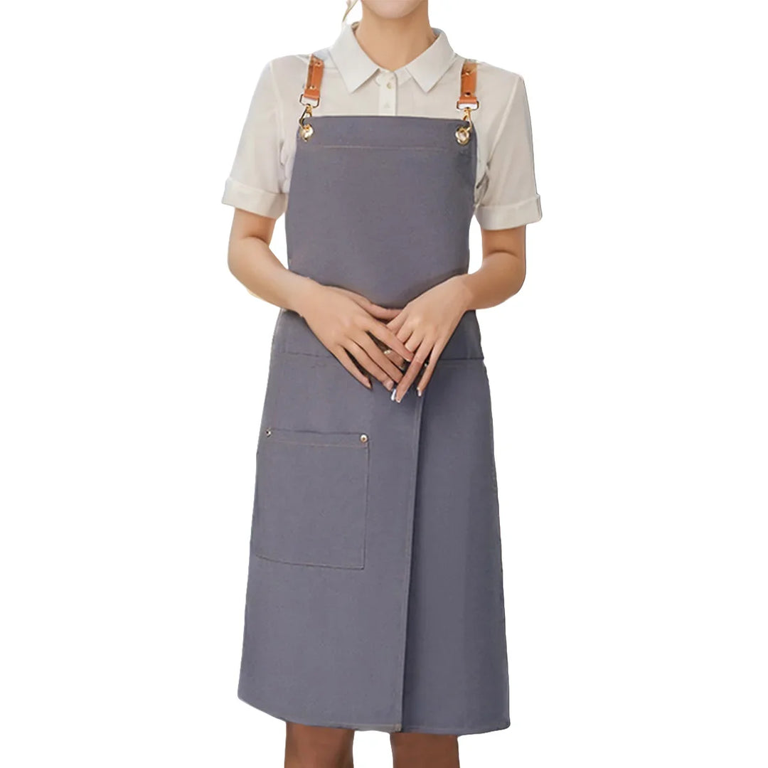 WorkEase | Waterproof Canvas Apron | Split Skirt Design with Pockets