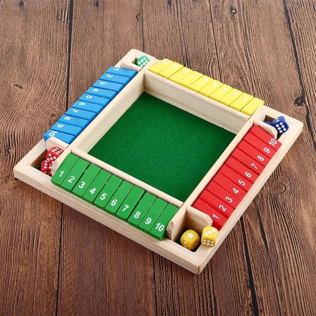 Board Game Wooden Dice Game Family Math Learning Table Game