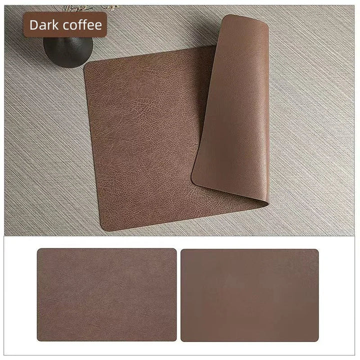 DuoMat | Double-Sided Faux Leather Placemats | Heat Resistant &amp; Waterproof