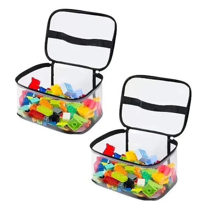 Transparent Mesh Toy Storage Bag | Large Capacity Organizer for Toys, Puzzles &amp; Building Blocks
