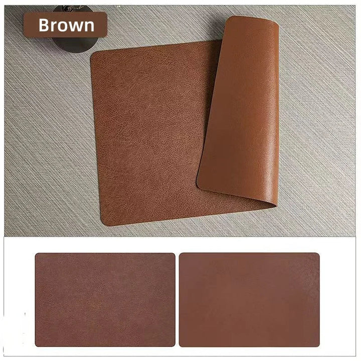 DuoMat | Double-Sided Faux Leather Placemats | Heat Resistant &amp; Waterproof