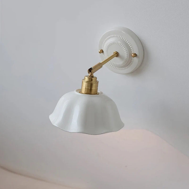 Nordic Cream Ceramic Wall Lamp | Vintage Elegance for Modern Homes