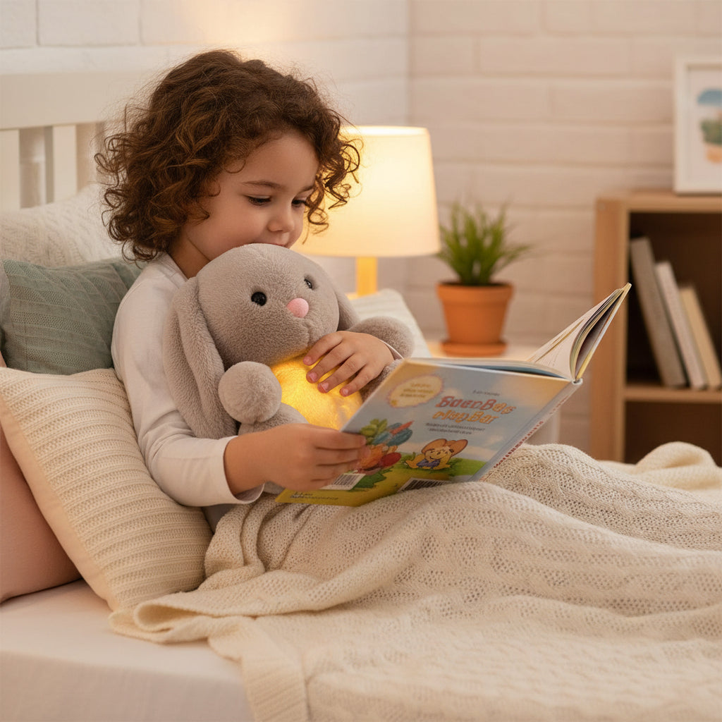Breathing Stuffed Animal Relaxation Kids Adults Plush Bunny