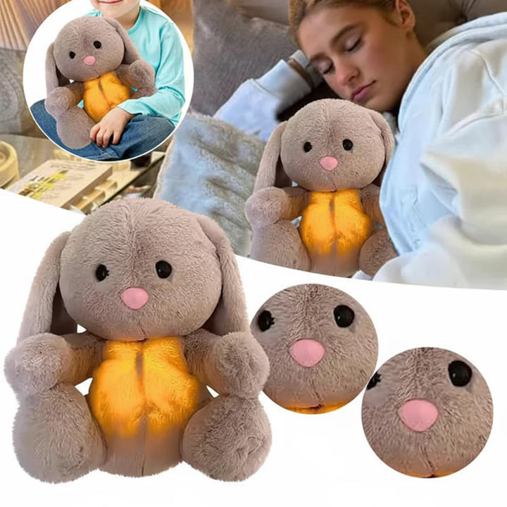 Breathing Stuffed Animal Relaxation Kids Adults Plush Bunny