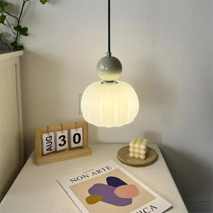 Nordic Pumpkin Pendant Light | Modern LED Ceiling Lamp
