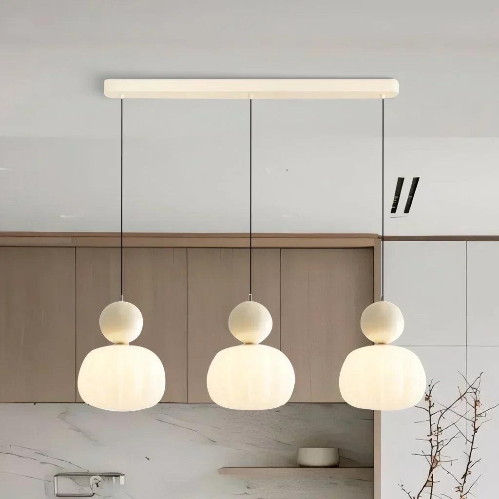 Nordic Pumpkin Pendant Light | Modern LED Ceiling Lamp