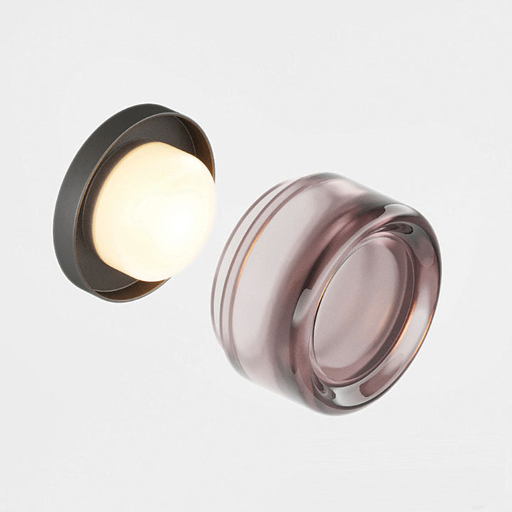 Applique Murale LED Dimple, Verre Texturé, Ø10–12cm